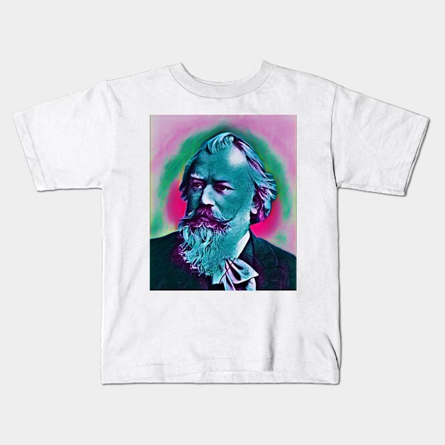 Johannes Brahms Portrait | Johannes Brahms Artwork 14 Kids T-Shirt by JustLit